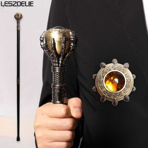 Trekking Poles Men Walking Stick 95 cm Claws With Orange Crystal Ball Fashionable Walking Canes Women Elegant Vintage Sticks HKD230804