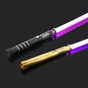 LED SwordsGuns Lightsaber Laser Weapon Toys RGB Metal Light Saber Sword De Luz Kpop Lightstick Espada Rave Flashing Toy 230804