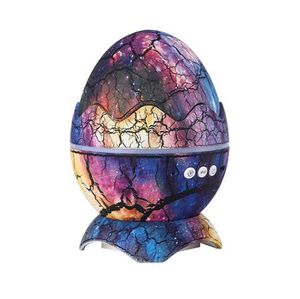 Dinosaur Egg Bluetooth högtalare Star Light Crack genomskinlig vatten krusning USB -projektion rgb nattlätt heminredning för barn nyår xmas gåvor dhl