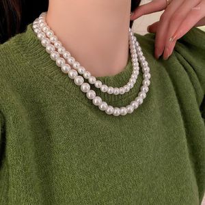 Choker fyuan 6mm 14mm 8mm 12mm女性結婚式のためのシミュレートされた真珠のネックレス花嫁ジュエリーアクセサリー