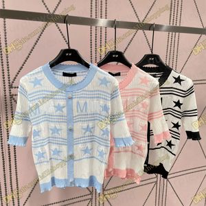 Women Designer T shirt Fashion Striped Tees Party Short Sleeve Tops Brand Clothing