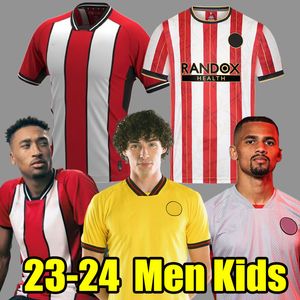 23 24 Sheffield Üçüncü Futbol Formaları Sınırlı Promosyon Kiti Sander Berge United John Egan Egan Rhian Brewster Anel Ahmedhodzik Oliver 2023 2024 Erkekler Çocuk Futbol Gömlek