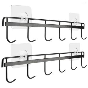 Kitchen Storage Utensil Hangers With Hooks Wall Holder Mounted Adhesive Rack For Bedroom