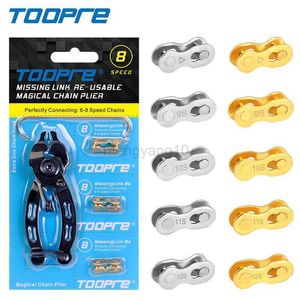 Strumenti TOOPRE Mini Bike Chain Quick Link Tool Set con Missing Link Magic Buckle Tools 6/7/8/9/10/11/12 Speed MTB Strumenti di riparazione per biciclette HKD230804