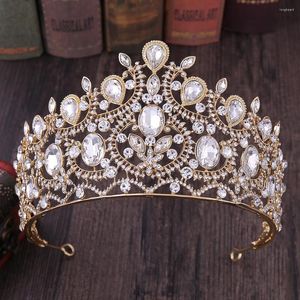 Grampos de cabelo Barroco Luxo Crystal Wedding Crown Hairbands Moda Clássico Acessórios de Noiva Princesa Coroas Noiva Tiaras 2023