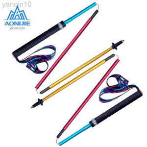 Trekking Poles AONIJIE E4201 2Pcs Walking Sticks Carbon Fiber Ultralight Hiking Canes Folding Collapsible Quick Lock For Outdoor Trailing Run HKD230804
