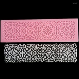 Baking Moulds Lace Flower Wedding Cake Silicone Beautiful Fondant Mold Mousse Sugar Craft Icing Mat Pad Pastry Tool