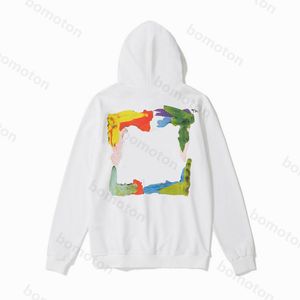 Męskie bluzy bluzy Hip Hop Offs Men Streetwear Letter Hoodie Man S Projektanci Womens Hoodys High Street Pullover Bluza Black Whitem7ci