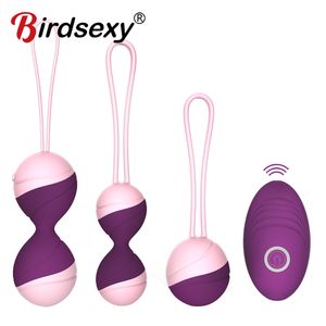 大人のおもちゃケーゲルボール女性用卵性おもちゃを振動する女性ワイヤレスリモート膣緊張運動
