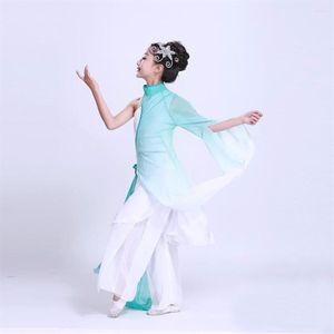 Traje de palco 4 cores para crianças fantasia de dança chinesa infantil roupas Yangko guarda-chuva para meninas show 8242g