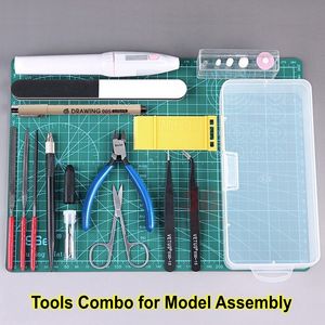 Mod Aksesuarlar Model Yapı Araçları Gundam Araçları için Combo Askeri Hobi Modeli DIY Aksesuarları Öğütme Kesme Parlatma Araçları Set 230803