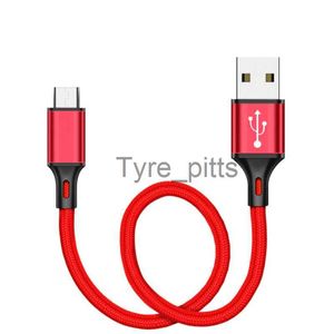 Chargers Cables 25cm Short nylon Type C Micro Charger Data Cable For Samsung S8 S9 Plus Huawei P20 P30 POCO f5 Fast Charging for iphone 11 12 13 x0804