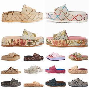 wholesale G Womens slide sandal soft bottom Sandals platform Slides Slippers non-slip thick Summer luxury famous beach Home house beach Women Mens Slipper 35-45