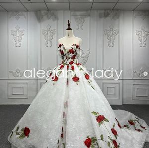 Poza ramionami księżniczka vestidode quinceanera sukienki z ramion kwiatowy haft koronkowy koronkowy gorset vestidos de 15 anos