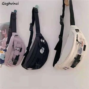 Bolsas de cintura Pacotes Feminino Clássico Corpo Cruzado Pacote de Peito Estudantes Retrô Simples Ulzzang Grande Capacidade Mochila Escolar Moto Lazer Chique 230804