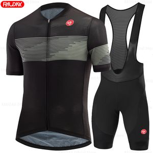 Conjuntos de camisas de ciclismo são camisas juvenis Raudax Conjunto de triatlo respirável roupas de verão roupas de ciclismo de montanha 230803