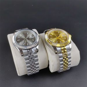 여성용 다이아몬드 데이트 럭셔리 시계를위한 빈티지 시계 36mm 도금 금 Montre de Luxe 인기있는 빛나는 레이디 손목 시계 간단한 매일 DH03 C23