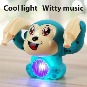 LED SWIDSGUNS Baby Toys Electric Turbling Monkey Light Music Puzzle napijanie dzieci Early Educational for Children Prezenty 230804