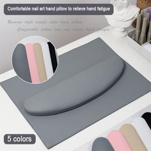 Hand Rests Simple PU Leather Curved Nail Hand Pillow Set Rest Pillow Arm Rest Cushion Holder Arm Rests Nail Art Stand Manicure Tools 4# 230804