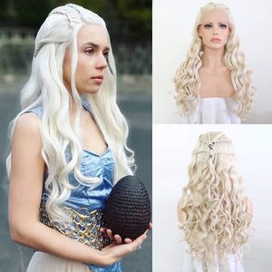 Synthetic Wigs AIMEYA Lace Front Wig for Women Daenerys Cersei Cosplay Halloween Costume Party 230803