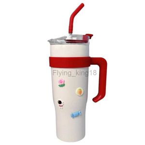 40oz isolerad kopp vattenflaska med lock och halmtillbehörskoppar för kaffevatten varmt te ist vatten smoothie isbitar hkd230803