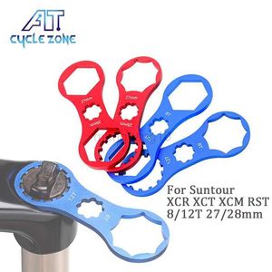Bike Tools MTB Fork Shoulder Wrench Bicycle Front Repair For Suntour XCR XCT XCM RST 8/12T 27/28mm Removal Tool HKD230807