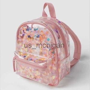 Abendtaschen 2023 Sommer Konfetti Transparent PVC Rucksack Kinder Damen Schultasche Kindergarten Kinder Farbe Konfetti Ornament Mädchen Rucksack J230804