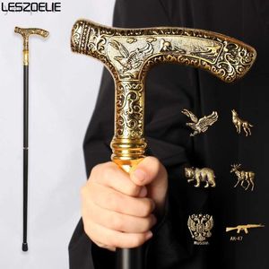 Vandringsstänger för Ryssland Luxury Eagle Walking Stick Canes Men Party Vintage Walking Women Fashion Elegant Walking Stick Wolf Decorative Cane HKD230804