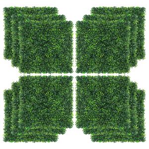 2-Layer Grass Wall Panels, 20 x 20 10pcs Artificial Green Wall Panel Backdrop Greenery Wall
