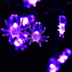 Strings LED Purple Spider Battery USB Light String Bar Nightclub Indoor Outdoor Halloween Party Decorative Lights