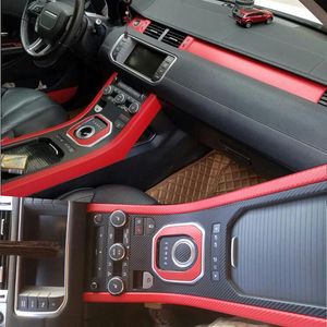 For Land Rover Range Rover Evoque Interior Central Control Panel Door Handle Carbon Fiber Stickers Decals Car styling Accessorie216N