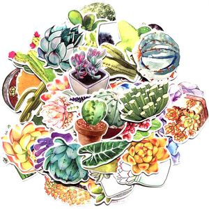 70pcs / set New Cute Piante succulente Diario di carta Lable Adesivi sigillanti Artigianato e Scrapbooking Decorativo Lifelog Cancelleria fai da te228a