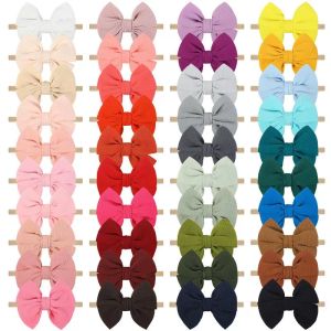 Baby Girls Headbands Nylon Hairbands Turban Hair Bows Elastic Band Newborn Infant Children Headwear Hair Accessories