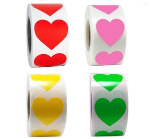 Gift Wrap 100-500Pcs Love Heart Shaped Sticker Seal Labels Cute Stationery Scrapbooking For Craft Birthday Party Packaging