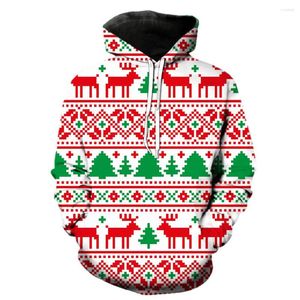 Erkek Hoodies Noel Claus Noel Ağacı Hip Hop Sweatshirt Hood Ceketli 3D Baskılı Komik Bahar Üstleri Sokak Güzergahı Günlük