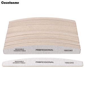 Nail Files Professional Grey Sandpaper For Manicure 100Pcs Wood Art File 180 240 Boat Buffing Sanding Accessories 230803