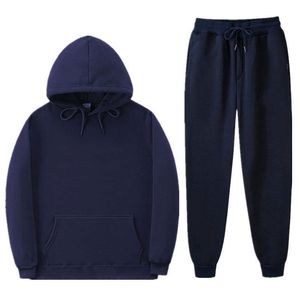 23 neue Herren-Trainingsanzüge, Herren-Trainingsanzüge, Kapuzenpullover, Europa, amerikanisch, warm, zweiteilig, loses Kapuzenpullover, Sweatshirt, Hosen, Jogging