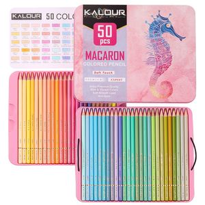 Other Office School Supplies 50Pcs Macaron Colored Pencil Set Soft Pastel Drawing Crayons Colour for Sketching Coloring Art 230804