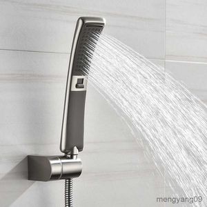 Bathroom Shower Heads Brushed Handheld Shower Bathroom Function High Pressure Rain Shower Sprayer Set Water Saving Waterfall Shower R230804