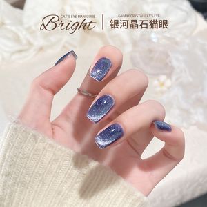 Nail Polish Flash Laser Milky Way Broken Diamond Spar Cat's Eye Glue Gel Nail Polish Color Nail Polish Glue Nail Art Dedicat 230804