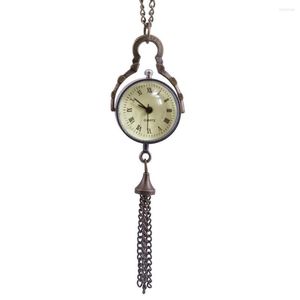 Relógios de bolso Ersonality Watch Round Glass Ball Retro Roman Scale 40. Elegante e requintadamente esculpido
