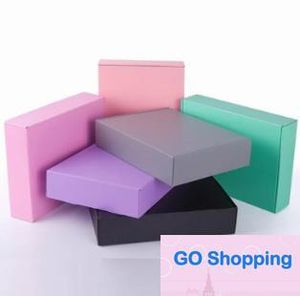 Wholesale 10pcs 15*15*5cm Gray Black Pink Paper Packaging Cardboard Box Ornaments/Scarf/Tie gift packaging paper carton box