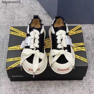 Curb Spor ayakkabılar Tan Jianci'nin aynı SmilePrublic Açık Kalın Alt Tip Bow Tie Sünger Alt Tuval Ayakkabıları
