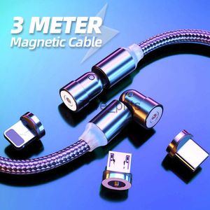Ladegeräte/Kabel Magnetisches Kabel Typ C-Kabel, 540 Grad drehbar, 2,4 A, magnetisches Ladekabel, Micro-USB-Kabel, USB-C Typ C, 1 m, 2 m, 3-in-1-Telefon-Ladekabel x0804