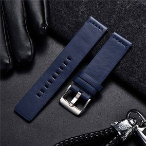 Watch Bands Leather Watchband Black Dark Brown Blue Calfskin Strap Italian 18mm 20mm 22mm 24mm Quick Release Belt 230803