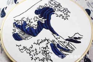 Prodotti in stile cinese The Great Wave Stamping ricamo fai -da -da -te A Needlecraft Ocean Needlecraft per principiante Cross Cross R230804