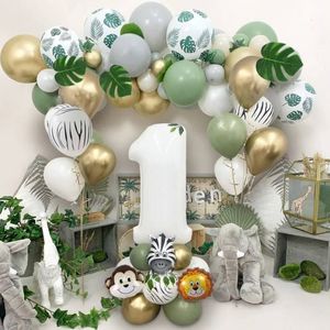 Outros artigos para festas de eventos Decorações para festas de aniversário Kit de arco de balão para meninos Selva Primeiro aniversário infantil Festa para meninos Wild One Temas de animais de safári 230804