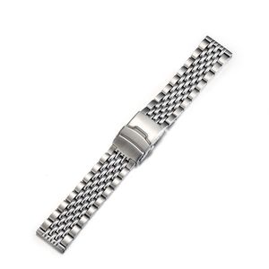 Cinturini per orologi Bracciale in acciaio inossidabile argento 20MM 22MM con perline di riso adatto per SKX007 Dive 230803