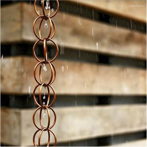 Garden Decorations 2.6m Copper Falling Water Diversion Chain Rain Bell Temple Eaves Drainage Homestay Villa Courtyard Guide