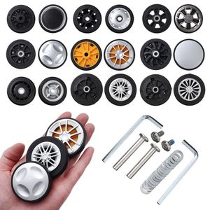Bag Parts Accessories 4PcsSet Replace Wheels With Screw For Travel Luggage Suitcase DIY Repair Tool Durable Silent Caster Wheel Axles Kit 230804